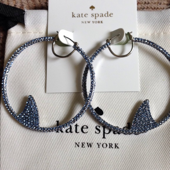 kate spade Jewelry - Kate spade shark attack hoop earrings
